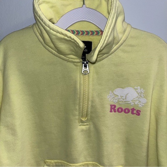 Girls Roots Neon sweater, size large (9-10) - Picture 4 of 8